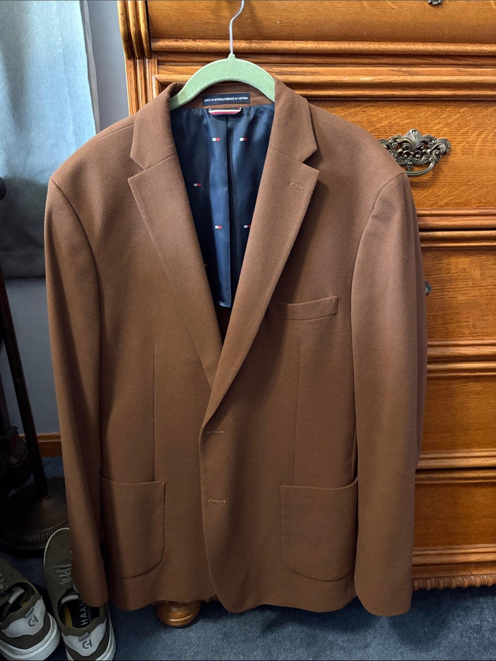 Tommy Hilfiger Men's Brown Sport Coat - Classic Two-Button Blazer